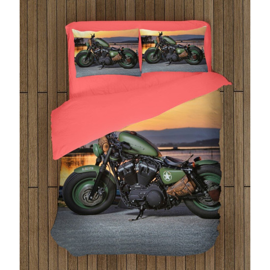 Povlečení motorka - Harley-Davidson Green