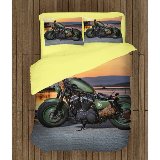 Povlečení motorka - Harley-Davidson Green