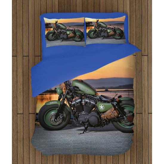 Povlečení motorka - Harley-Davidson Green