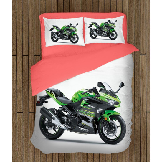 Povlečení motorka - Kawasaki Motor Green