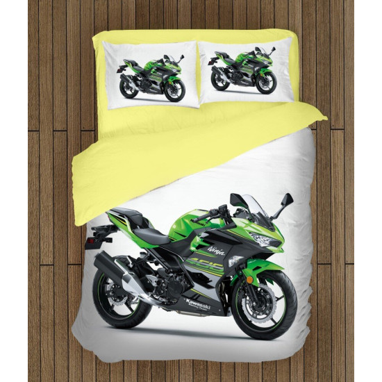 Povlečení motorka - Kawasaki Motor Green