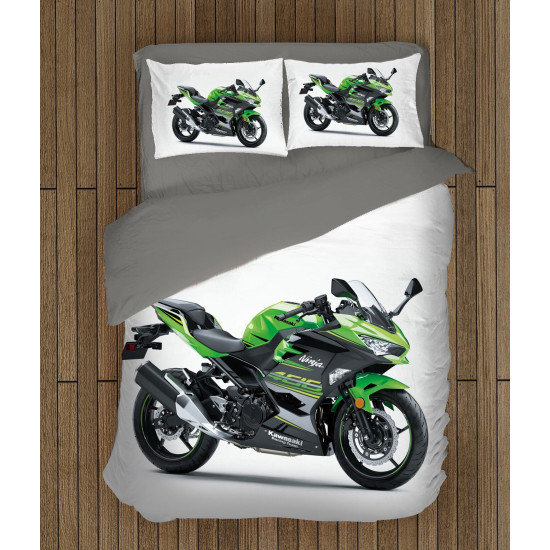 Povlečení motorka - Kawasaki Motor Green