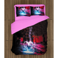 3D ložní soupravy s přikrývkou - Neon Heart