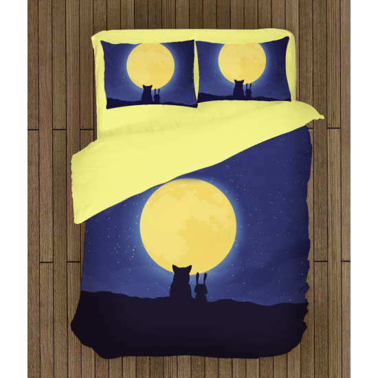 3D ložní soupravy s přikrývkou - Fullmoon