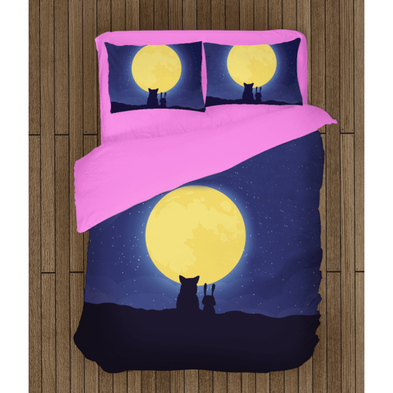 3D ložní soupravy s přikrývkou - Fullmoon