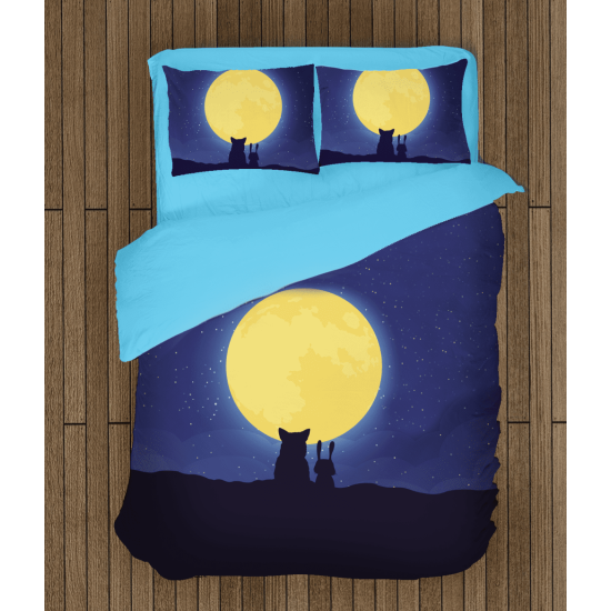 3D ložní soupravy s přikrývkou - Fullmoon