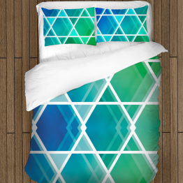 3D povlečení s přikrývkou - Rombs In Blue