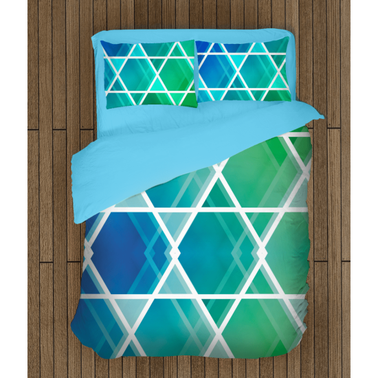 3D povlečení s přikrývkou - Rombs In Blue
