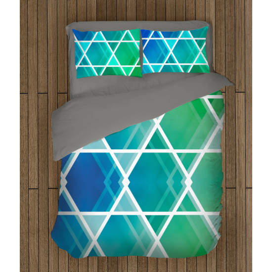 3D povlečení s přikrývkou - Rombs In Blue