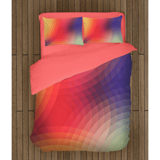 3D ložní soupravy s přikrývkou - Colorful Cyrcles