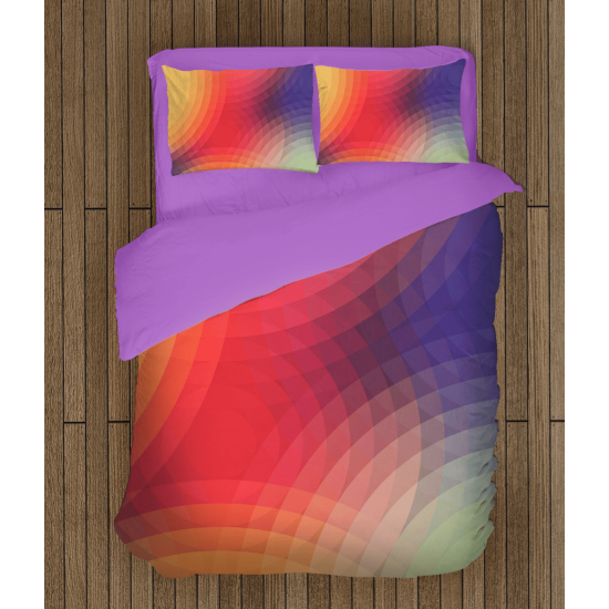 3D ložní soupravy s přikrývkou - Colorful Cyrcles