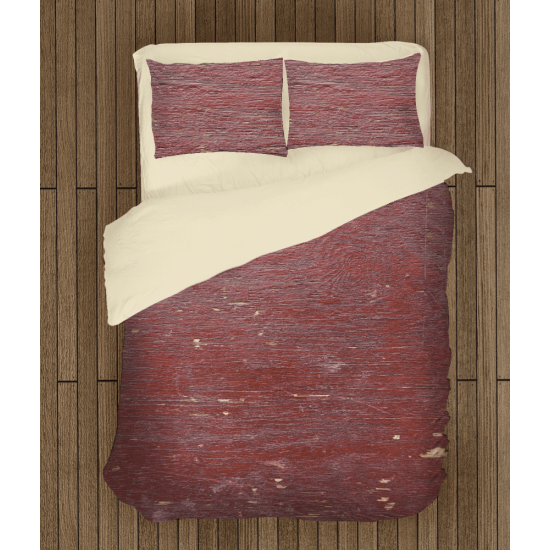 Povlečení s přikrývkou - Wood in Burgundy