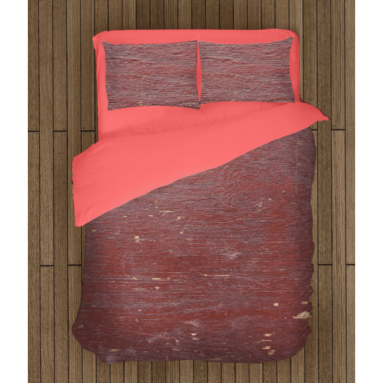 Povlečení s přikrývkou - Wood in Burgundy