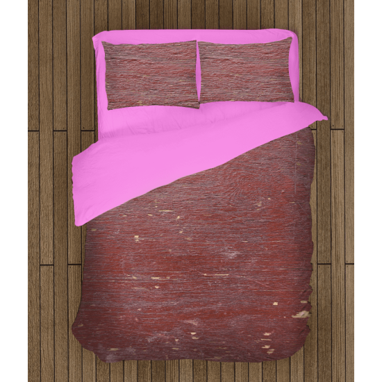 Povlečení s přikrývkou - Wood in Burgundy