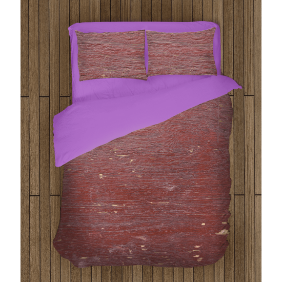 Povlečení s přikrývkou - Wood in Burgundy