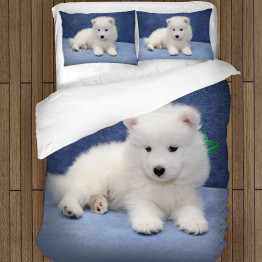 Povlečení s přikrývkou - Baby Samoyed