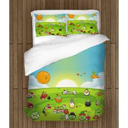 Moderní dětské povlečení - Angry Birds and Friends