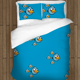 Modré povlečení - Angry Birds Blue