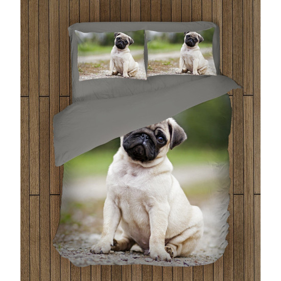 Povlečení s přikrývkou - Mops