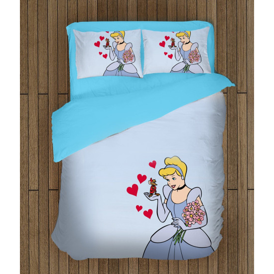 Povlečení s přikrývkou - Cinderella Blue