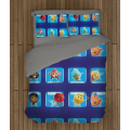 Moderní modré povlečení - Emoticons
