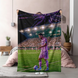 Teplá deka 3D - Messi fireworks