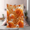 Oranžová deka - Orange bubbles