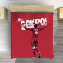 Červený přehoz na postel - Gakpo Liverpool