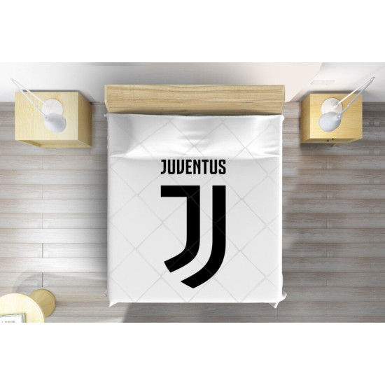Bílý přehoz na postel - Juventus logo
