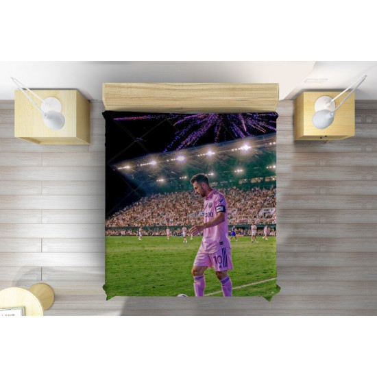Luxusní přehoz na postel - Messi fireworks