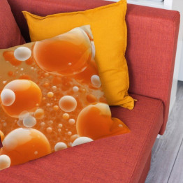 Dekorační polštář luxusní - Orange bubbles