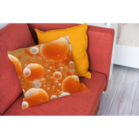 Dekorační polštář luxusní - Orange bubbles