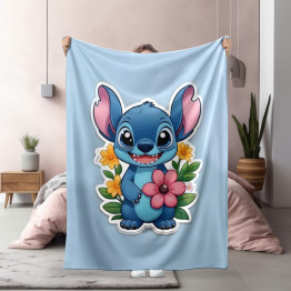 Měkká modrá deka - Baby Stich 