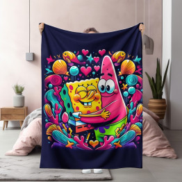 Měkká dětská deka - Sponge Bob Patrick