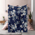 Měkká deka - Blue flowers