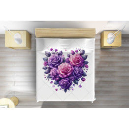 Přehoz přes postel - Purple roses
