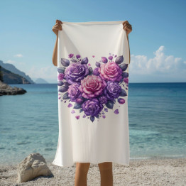 Osuška plážová - Purple roses