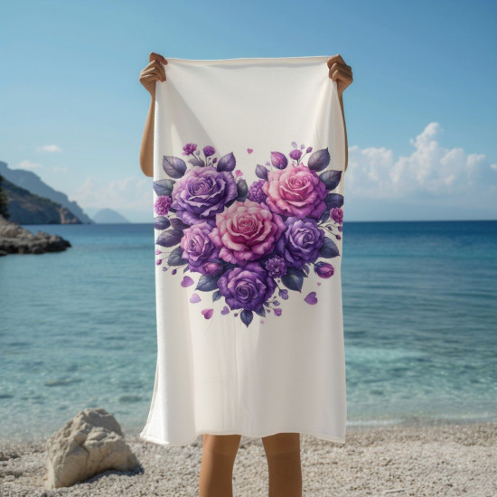 Osuška plážová - Purple roses