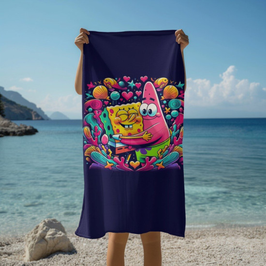 Dětská plážová osuška - SpongeBob Patrick