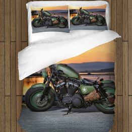 Ložní soupravy s přikrývkou - Harley-Davidson Green