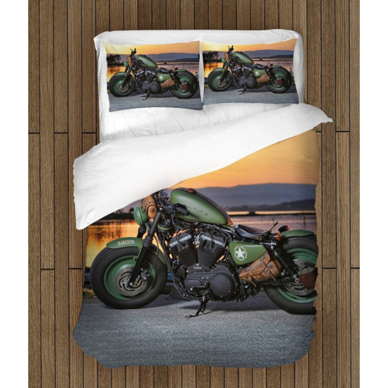 Ložní soupravy s přikrývkou - Harley-Davidson Green