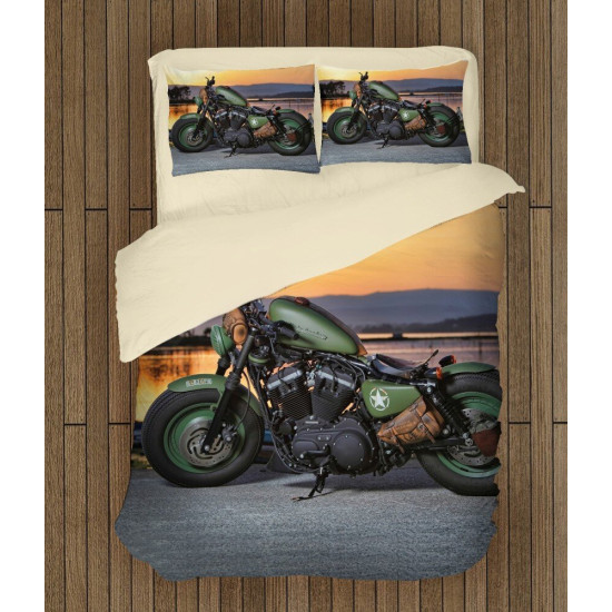 Ložní soupravy s přikrývkou - Harley-Davidson Green