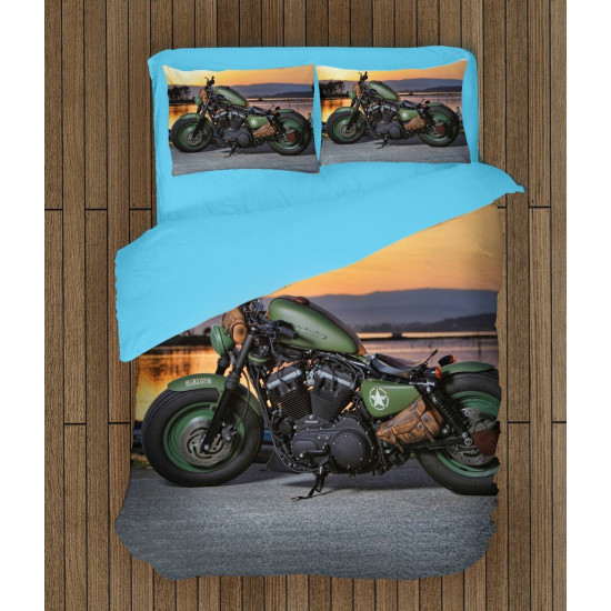 Ložní soupravy s přikrývkou - Harley-Davidson Green