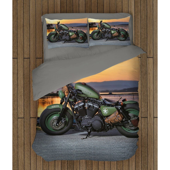 Ložní soupravy s přikrývkou - Harley-Davidson Green