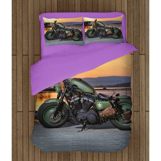 Ložní soupravy s přikrývkou - Harley-Davidson Green