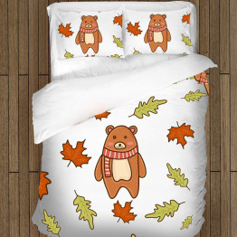 Povlečení s přikrývkou - Autumn Bear