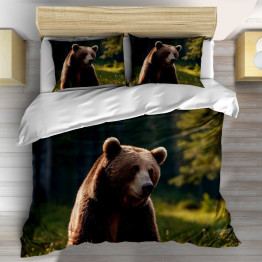 Ložní soupravy s přikrývkou - Bear in forest