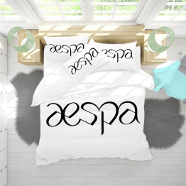 Povlečení s přikrývkou - Logo Aespa