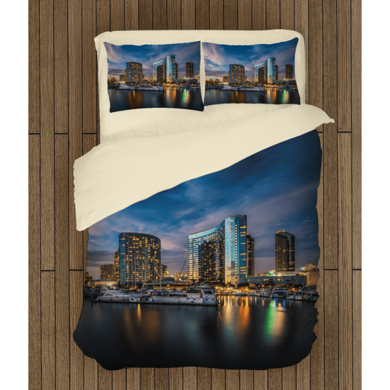 3D ložní prádlo - Night In San Diego