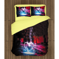 3D povlečení na postel - Neon Heart